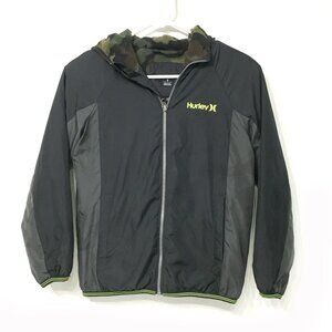 Hurley boy's coat size small 8-10 black & gray